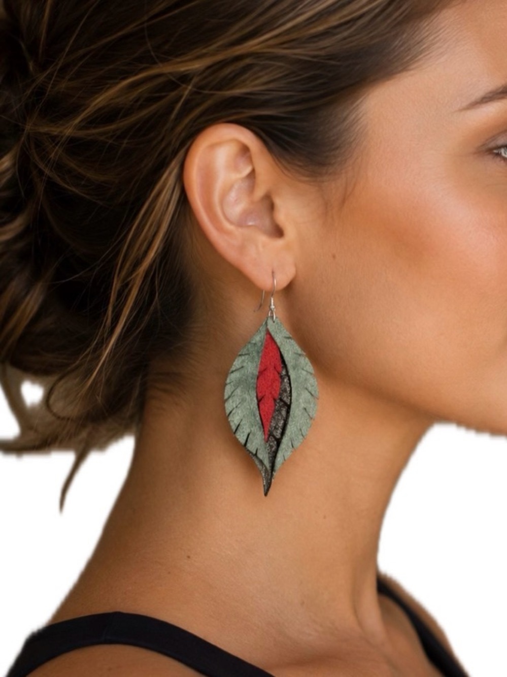 Feather‎ Dangle Earrings.